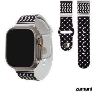Zamani Black Keffiyeh watch band for Apple Watch - heritage design product shot