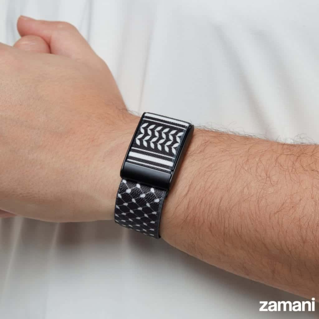 Black Keffiyeh WHOOP band by zamani, worn