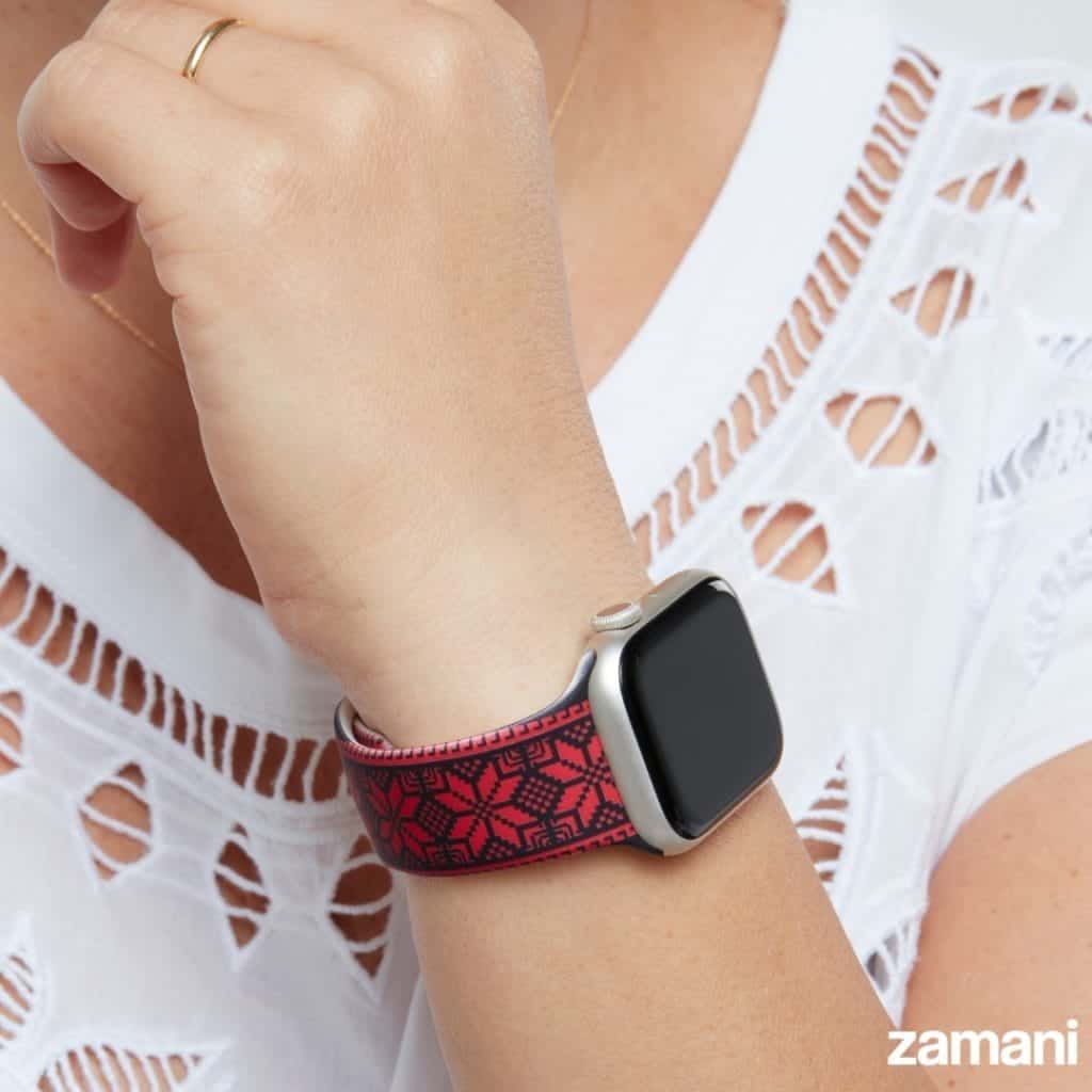 Tatreez Apple Watch band by zamani, worn