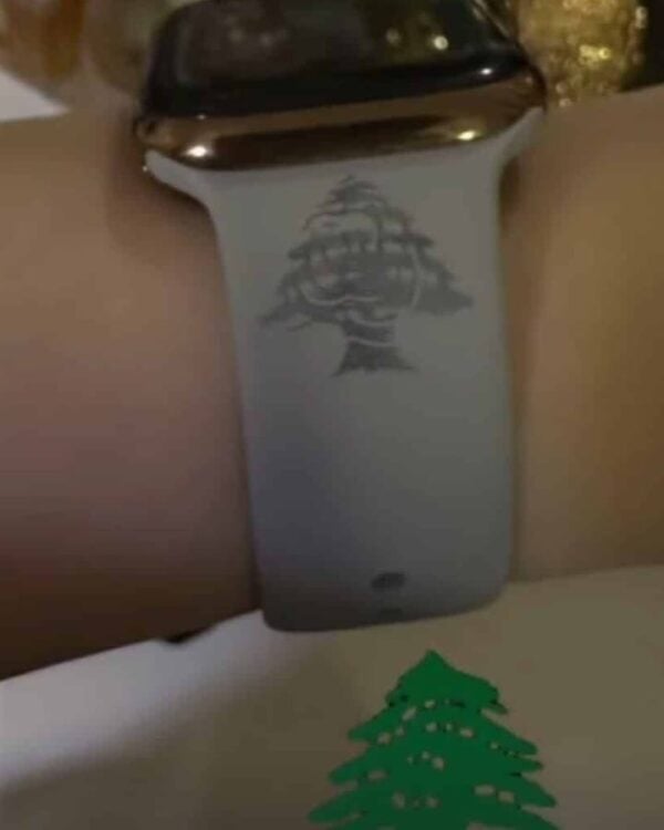 Cedar Apple Watch band by zamani, worn by a customer