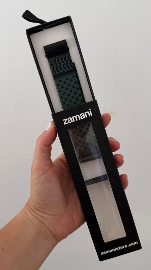 Olive Keffiyeh WHOOP band by zamani, a customer photo