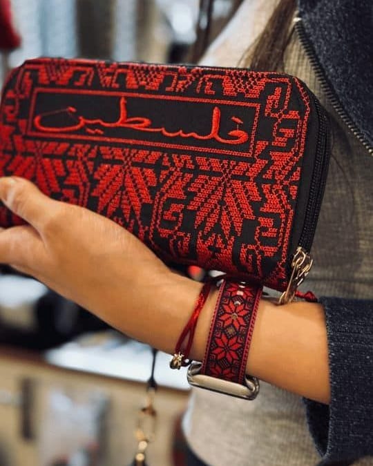 Tatreez Apple Watch band by zamani, worn by a customer